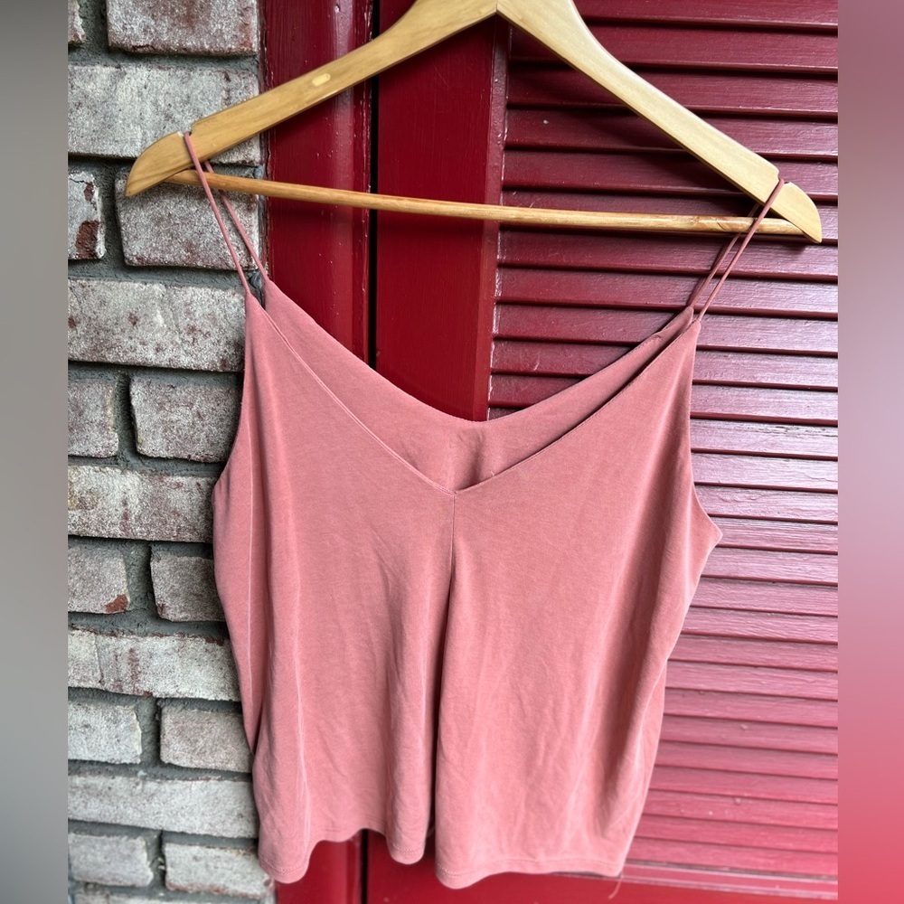 Maurices medium skinny strap pink tank top
